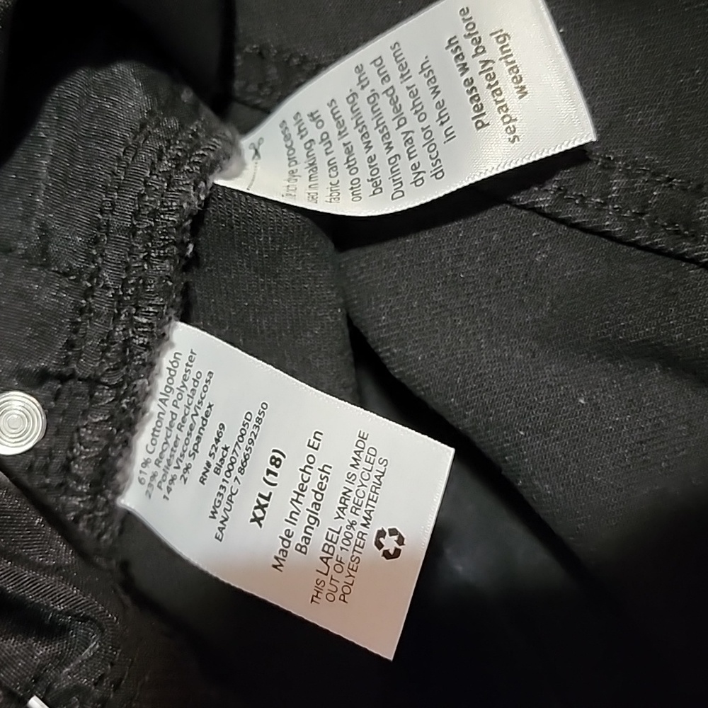 WONDER NATION  WOMEN'S  BLACK  DENIM SKIRT  XXL ( 18 ) . - Picture 9 of 9